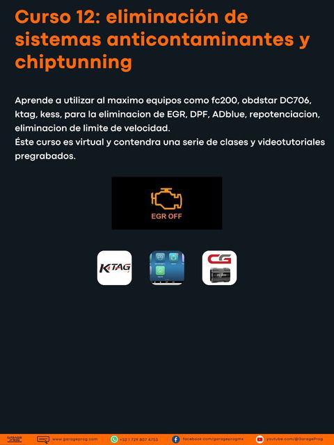 Curso 12: eliminación de sistemas anticontaminantes y chip tuning