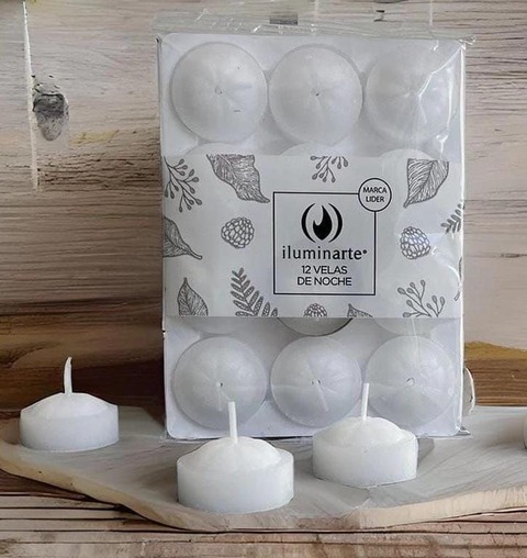 Velas de noche x 12 unidades