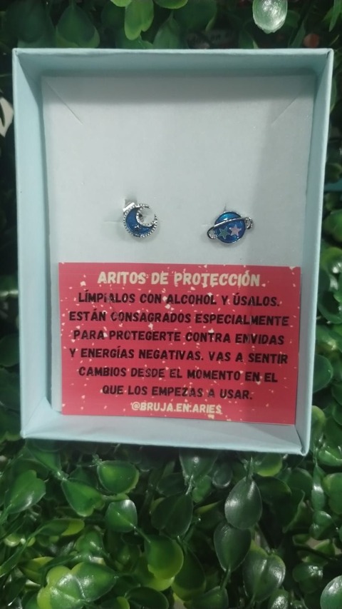 Aritos Mágicos de Protección Azules