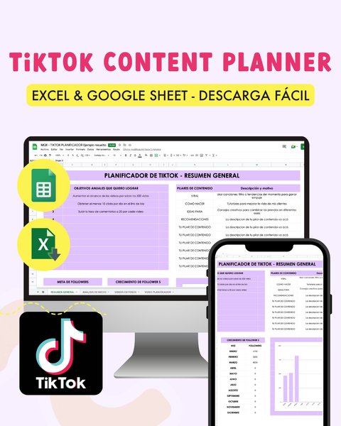 Planificador para TikTok