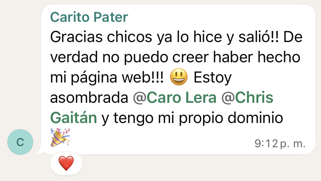 Testimonio Carito