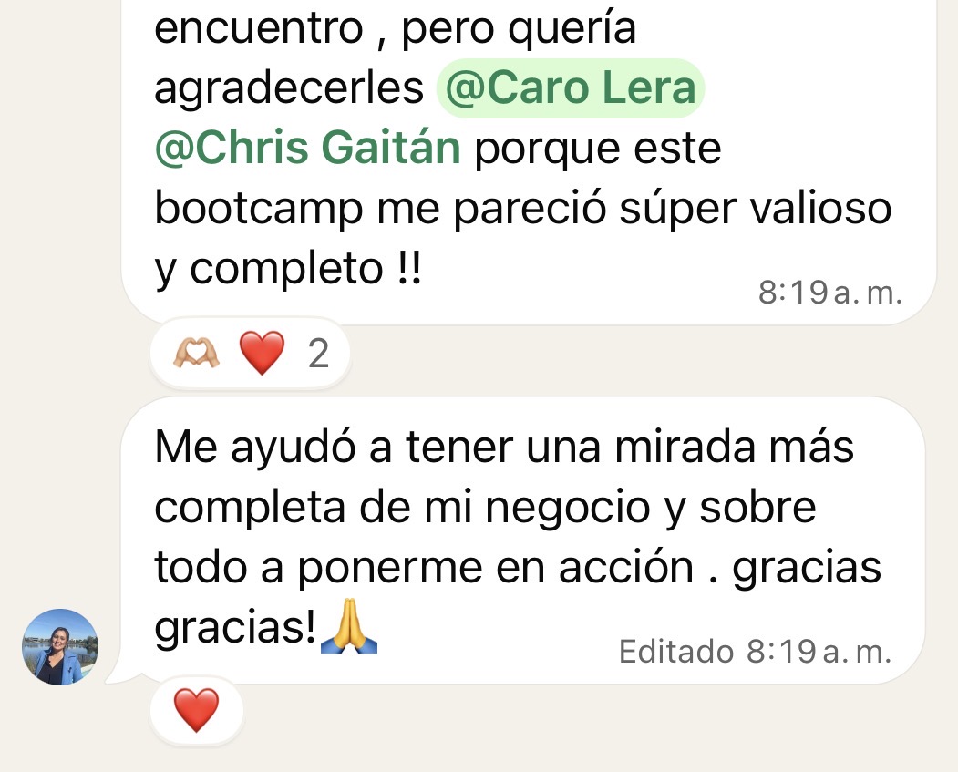 Resultado compartido por una alumna del Bootcamp