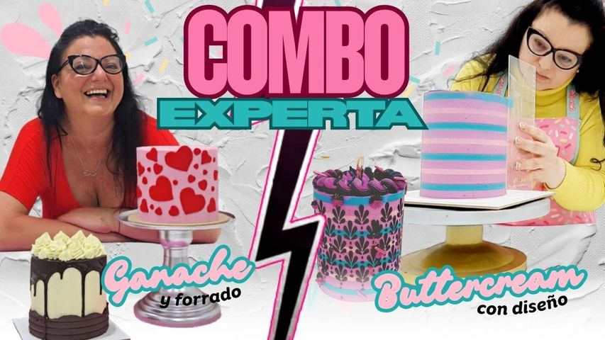 Experta: Ganache y Forrado + Buttercream con diseño