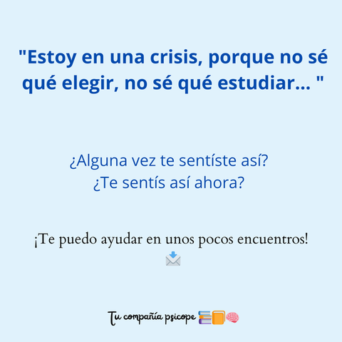 Crisis. Orientación Vocacional