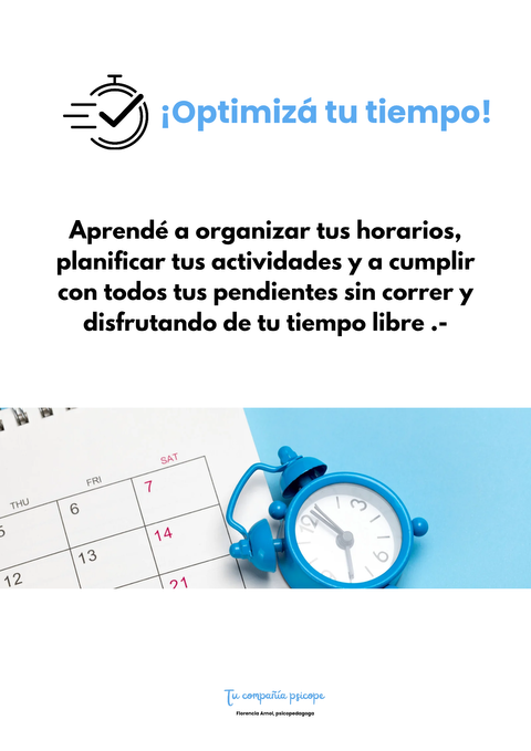 Optimizá tu tiempo