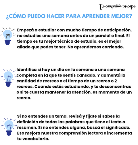 Tips sobre Metacognición