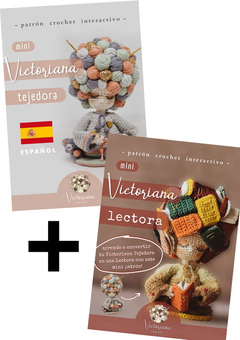 COMBO PATRONES Mini Victoriana TEJEDORA + LECTORA (ESP)