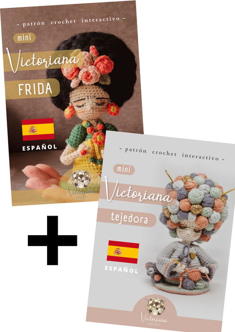 COMBO PATRONES Mini Victoriana TEJEDORA + FRIDA (ESP)