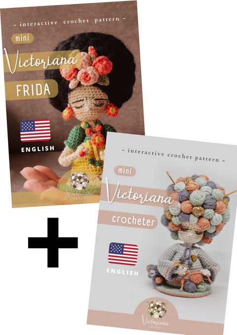 PATTERN COMBO Mini Victoriana CROCHETER + FRIDA