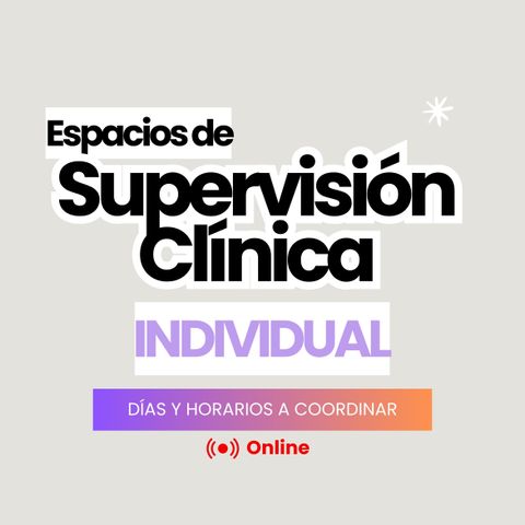 Supervisión individual (a coordinar cita)