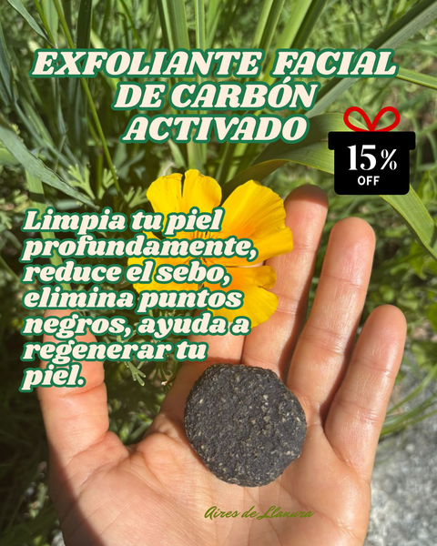 JABÓN FACIAL EXFOLIANTE DE CARBON ACTIVADO
