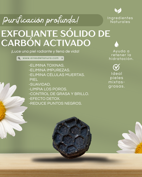 EXFOLIANTE SÓLIDO DE CARBÓN ACTIVADO
