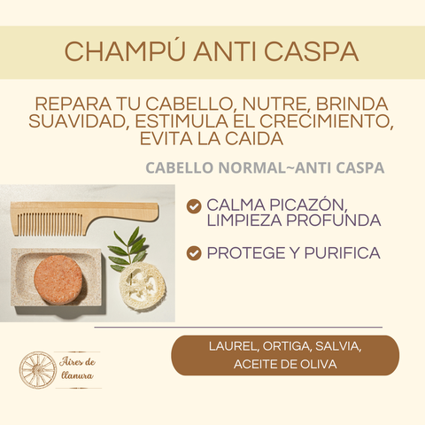 CHAMPÚ ANTICASPA:LIMPIEZA PROFUNDA