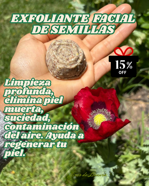 JABÓN FACIAL EXFOLIANTE DE SEMILLAS (AMAPOLAS/LINO)