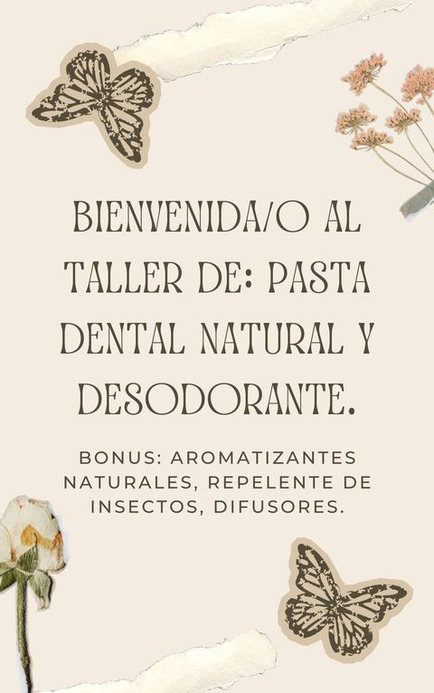 CURSO ONLINE: PASTA DENTAL-DESODORANTE NATURAL-AROMATIZANTE NATURAL-DIFUSOR-REPELENTE DE INSECTOS. INCLUYE CURSO DE VELAS, CURSO DE HIERBAS