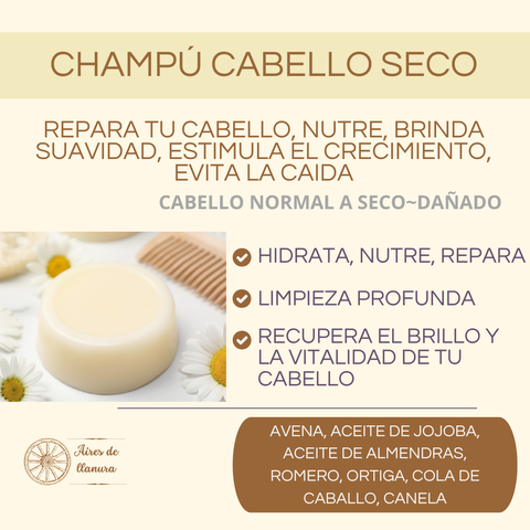 CHAMPÚ CABELLO SECO:REPARA Y NUTRE