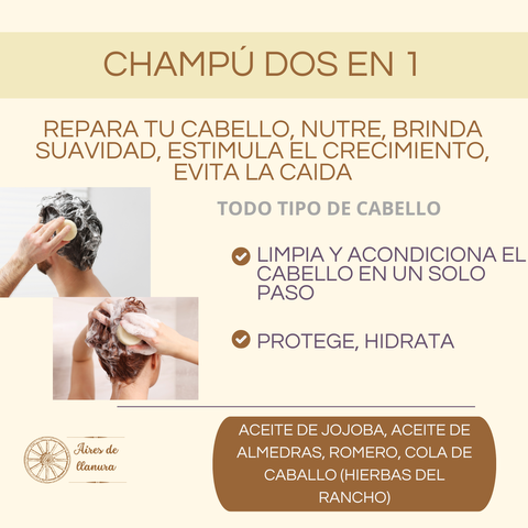 CHAMPÚ DOS EN UNO:ULTRA NUTRITIVO