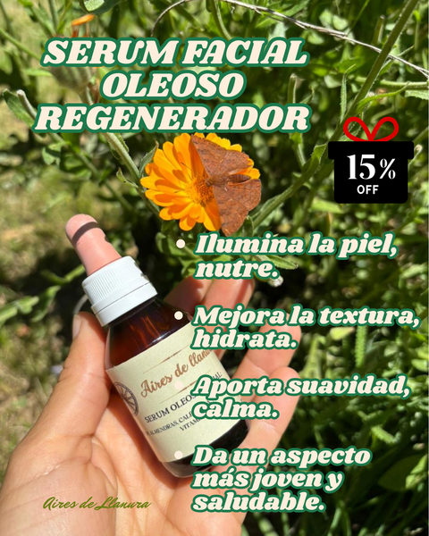 SERUM FACIAL OLEOSO REGENERADOR ~CALMANTE~Pieles normales a secas/dañadas