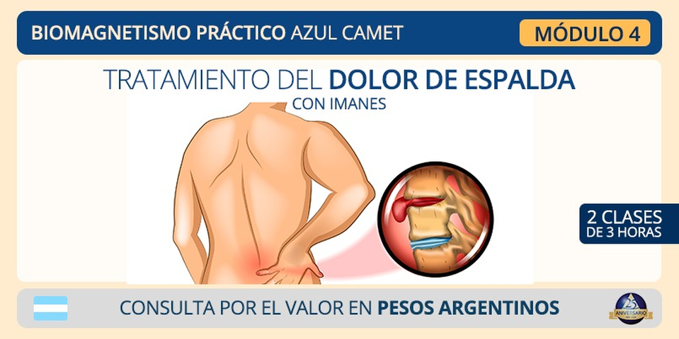 Tratamiento del dolor de espalda con imanes Azulcamet