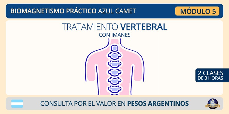 Tratamiento vertebral con imanes Azul Camet