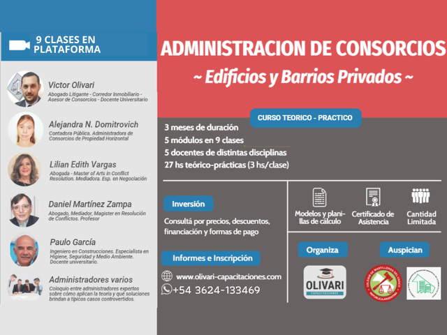 ADMINISTRACION DE CONSORCIOS ~ Edificios y Barrios Privados ~