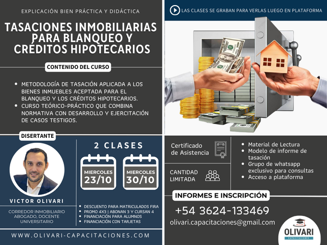 Tasaciones Inmobiliarias  para Blanqueo y Créditos Hipotecarios