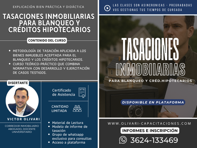 Tasaciones Inmobiliarias  para Blanqueo y Créditos Hipotecarios