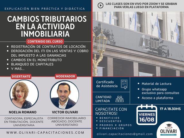   CAMBIOS TRIBUTARIOS EN LA ACTIVIDAD INMOBILIARIA