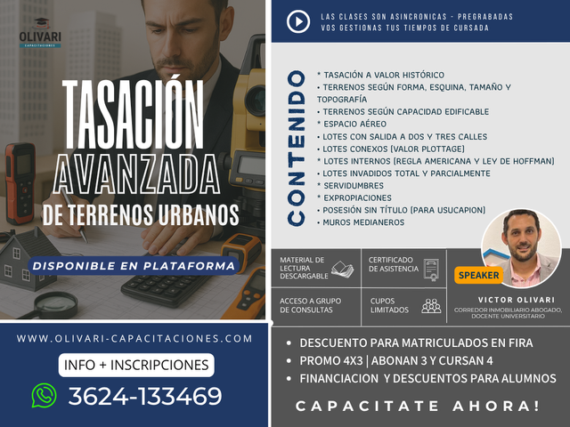 Tasación Avanzada de Terrenos Urbanos