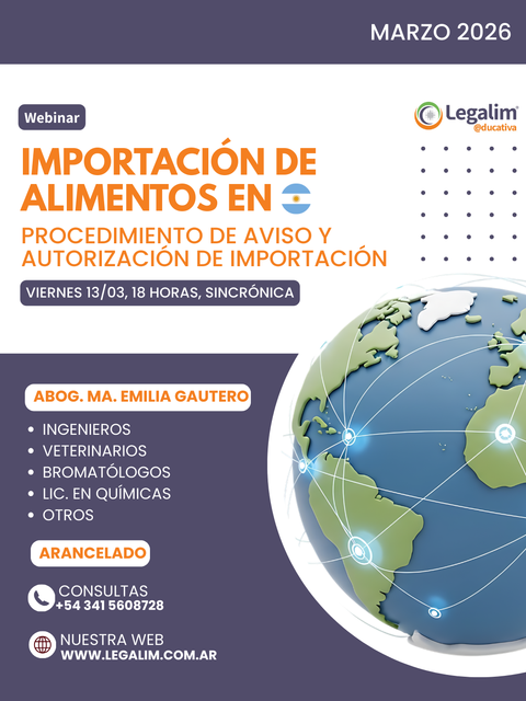 Importación de alimentos y envases en Argentina