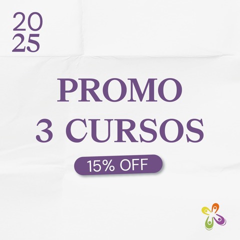 Promo 3 cursos 15% OFF