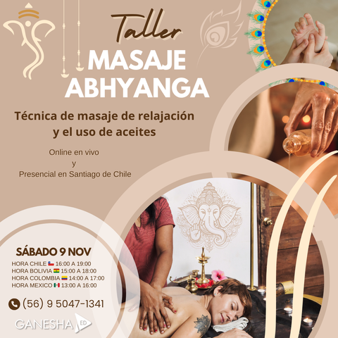 Taller práctico de Técnica de Masaje Abhyanga