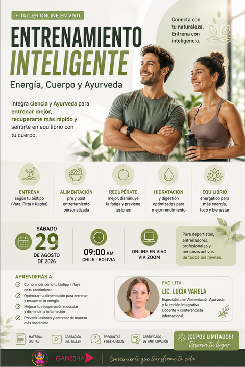 Entrenamiento Inteligente Energía, Cuerpo y Ayurveda