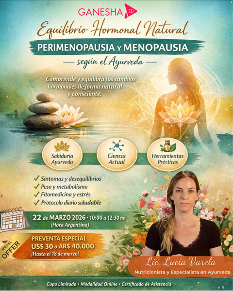 Equilibrio Hormonal Natural Perimenopausia y Menopausia según el Ayurveda