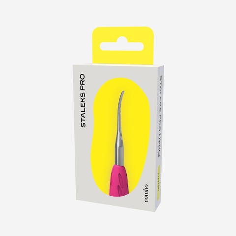 Parte de trabajo del empujador Combo UNIQ 35 lima estrecha para uñas de los pies con extremo doblado