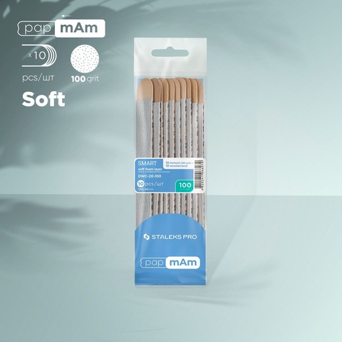 Limas desechables papmAm sobre base de madera Staleks Pro Smart 20, GRIFT 100