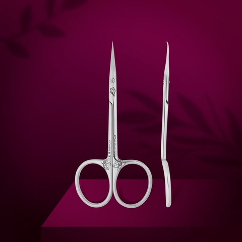 Tijeras profesionales con gancho para cutícula Staleks Pro Exclusive 21 Tipo 1 (magnolia)