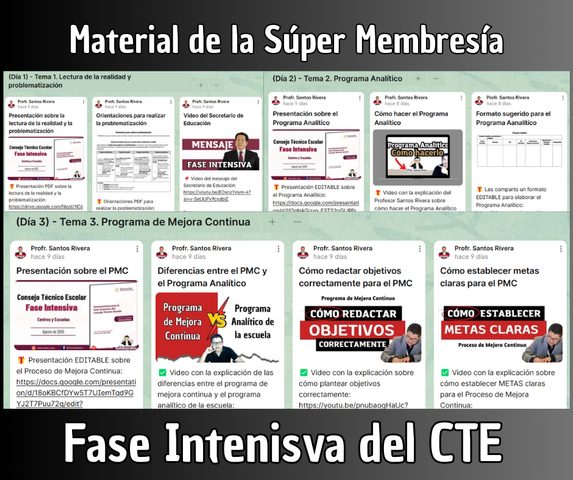 Materiales para la Fase Intensiva del CTE - PADLET de la Súper Membresía