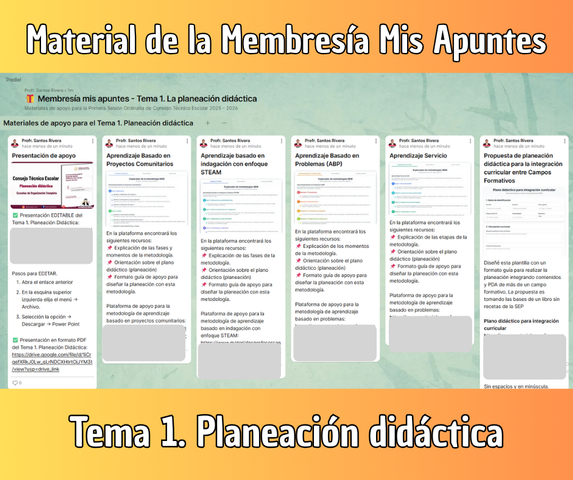 Tema 1. Planeación didáctica | Membresía mis apuntes