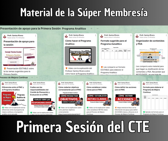 Materiales para la Primera Sesión Ordinaria del CTE - PADLET de la Súper Membresía