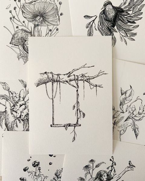 Print A5. Colección Naturaleza en tinta III. Melancolía.