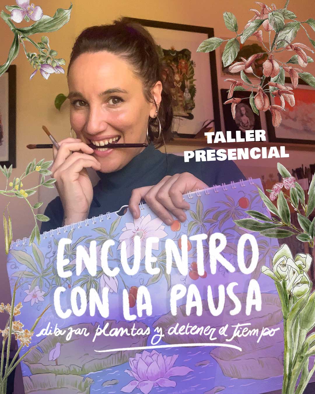 taller presencial de ilustración botanica y acuarela encuentro con la pausa en buenos aires