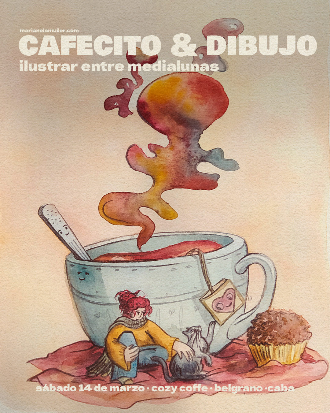 cafecito y dibujo taller presencial de ilustración creativa