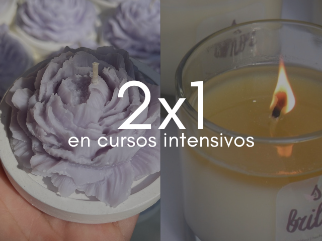2x1 en cursos intensivos: Velas en recipiente y en molde