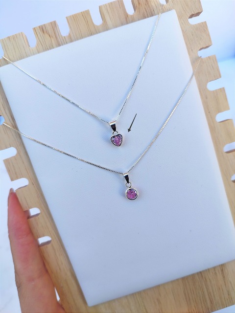 Conjunto corazón rosa