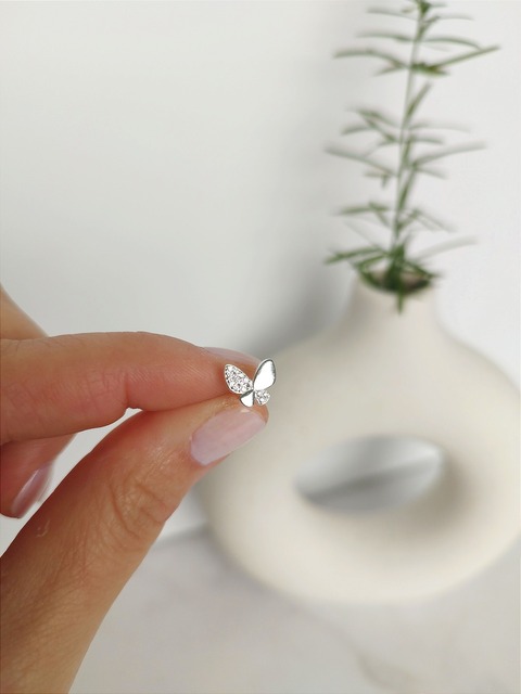 Miniaturas mariposas Plata y Circonias 