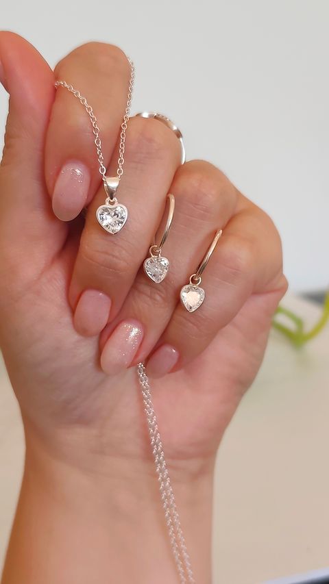 Combo corazón blanco