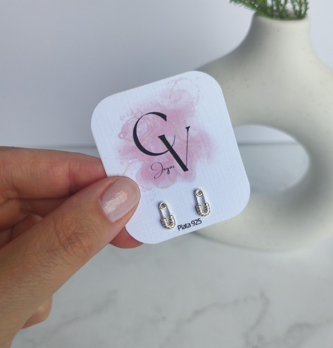 Mini alfileres de gancho Plata y Circonias