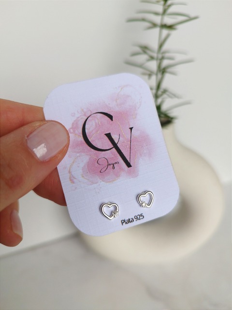 Miniaturas corazón Plata y Circonia