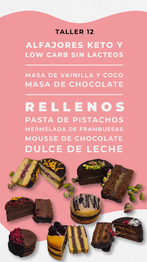 TALLER 12 ALFAJORES KETO SIN LÁCTEOS